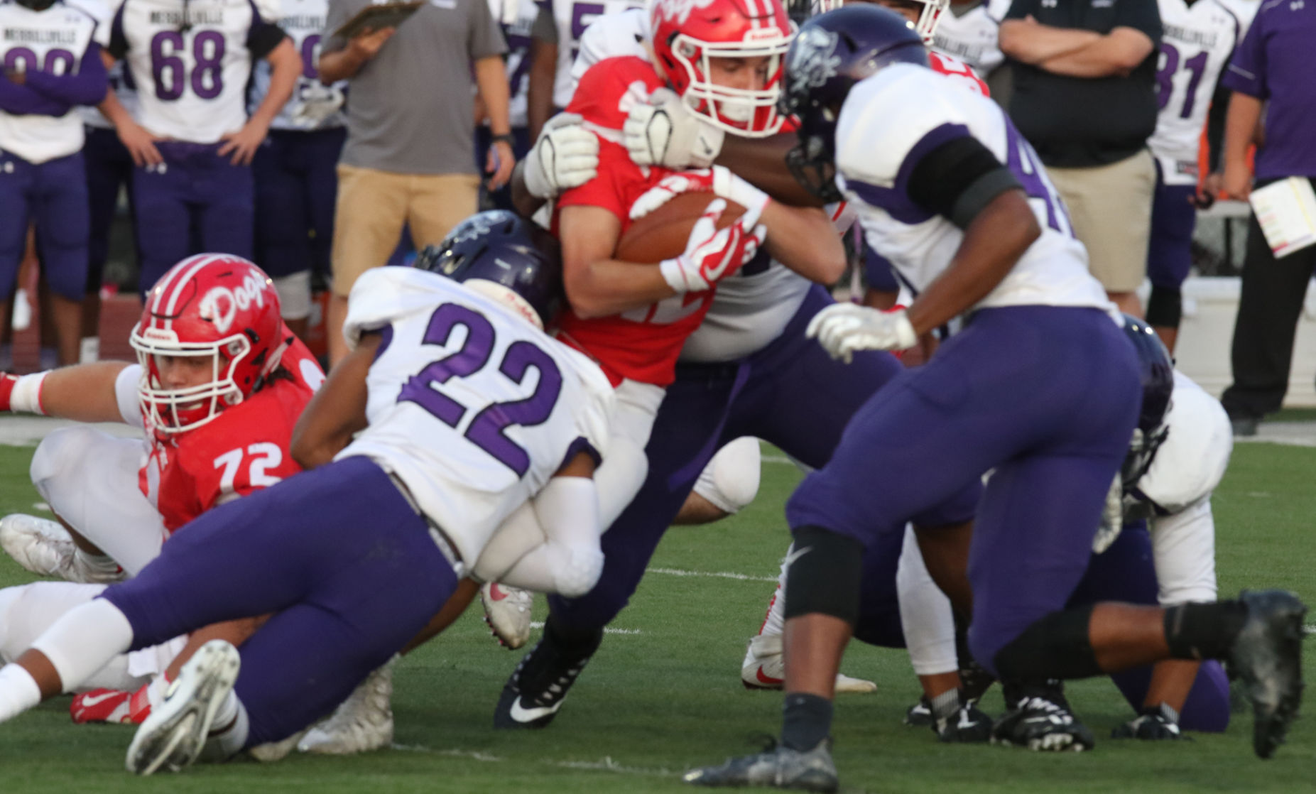 Prep football - Merrillville at Crown Point